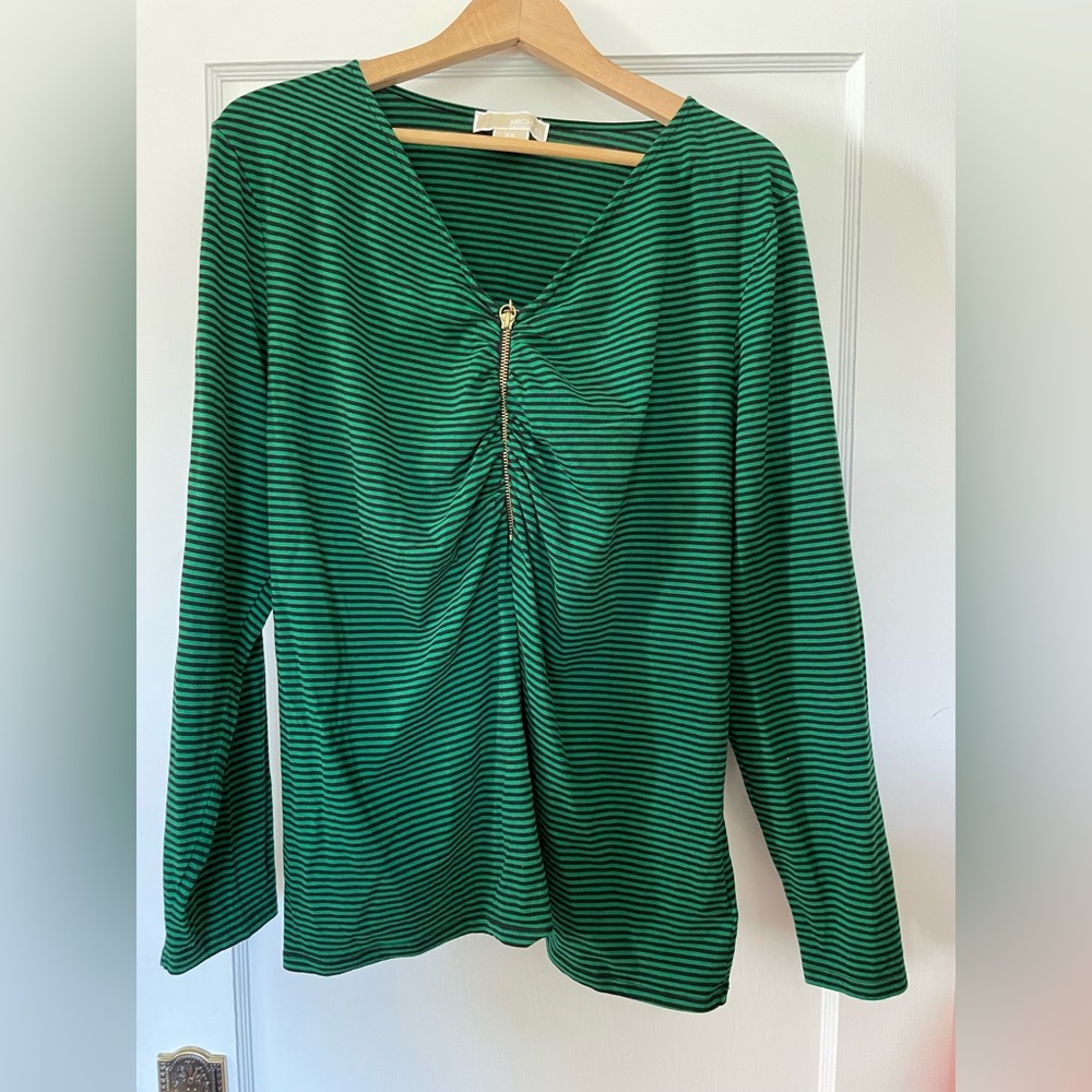 Michael Kors Ruched zip top